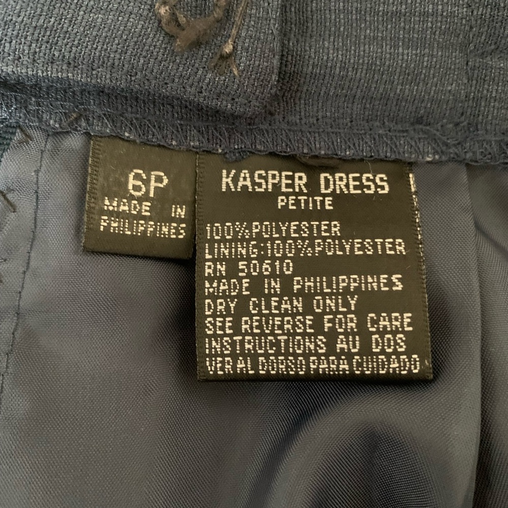 Kasper Dress Petite Dusty Blue Skirt-Lined-6 Petite - Picture 7 of 8